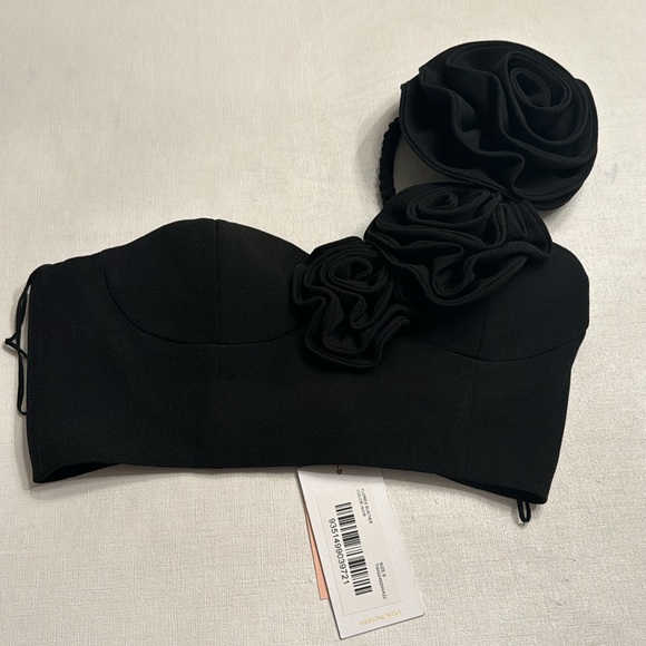 NWT The Wolf Gang Flores Rose Bustier in Noir - Picture 4 of 8